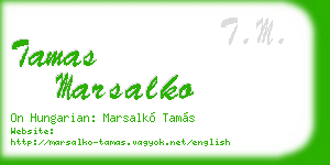 tamas marsalko business card