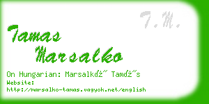 tamas marsalko business card